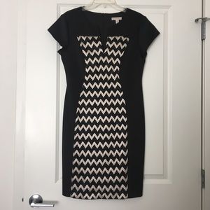 NEVER WORN: Black dress w/ Black/gold detail